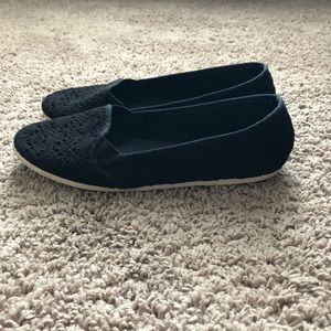 Forever 21 Black Crochet Flats Size 8
